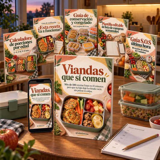 +100 recetas para viandas de 2 a 12 años  + 5 bonos